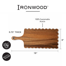 Load image into Gallery viewer, Acacia Scalloped Cutting Board
