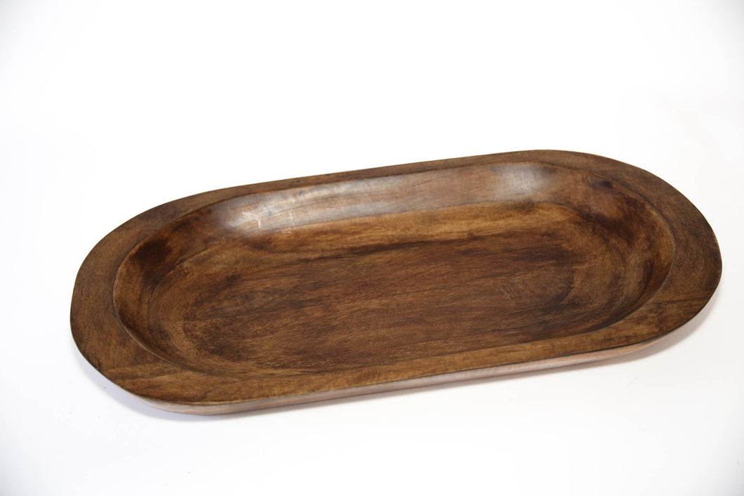 Oval Bowl, Walnut Finish