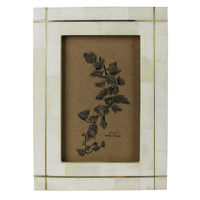 Load image into Gallery viewer, Bone with Brass Grid Frame,  4x6

