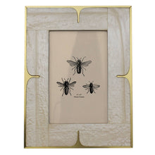 Load image into Gallery viewer, 4" x 6" Pearled Resin and Brass Frame

