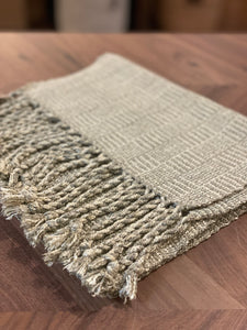 Hand-Loomed Boucle Scarf, Sage
