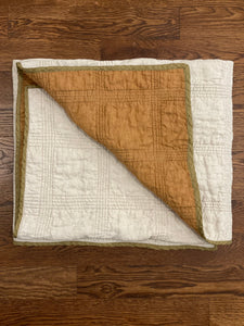 Charlestown Hand-Stitched Throw - Ochre / Sand