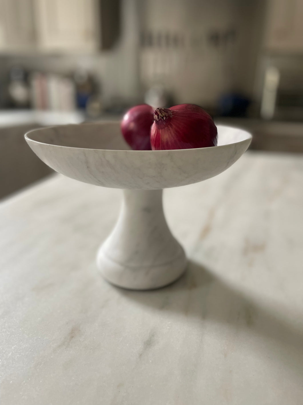 Carrara Marble Pedestal Vessel