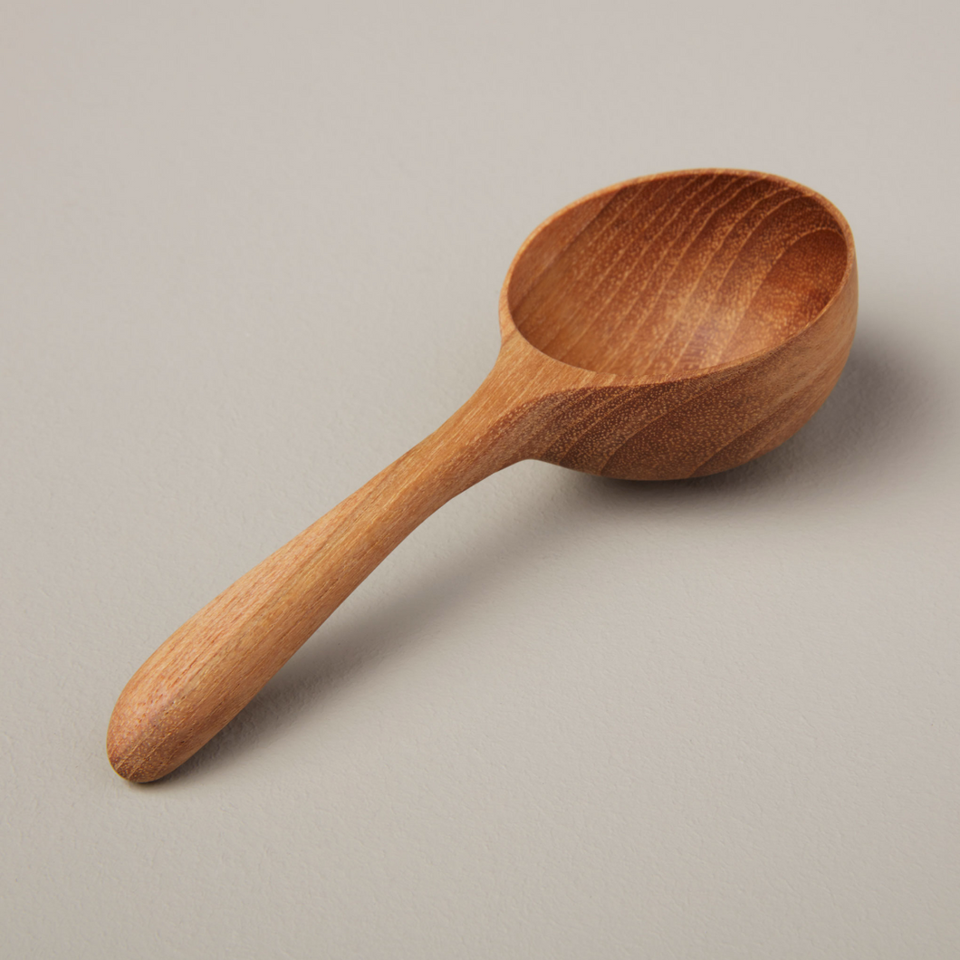 Teak Round Scoop