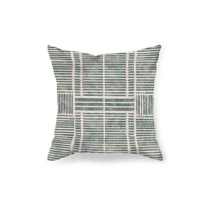 Handcrafted 20" Square Pillow, Theo Jade
