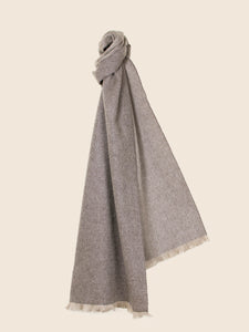 Timeless Reversible Cashmere Scarf, Hazelnut