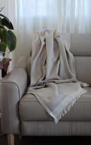 Recycled Cotton Throw, Taupe