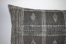 Load image into Gallery viewer, Indian Wool Grand Lumbar Pillow, Charcoal
