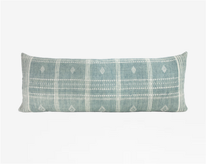 Indian Wool Grand Lumbar Pillow, Mist