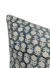Load image into Gallery viewer, Tulsi Buti Block Print Canvas Pillow Cover, 20&quot;
