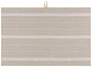 Linen Dish Towel, White Maison Stripe