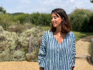 Striped Indigo Dress/Tunique