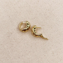 Load image into Gallery viewer, Croissant Clicker Hoop Earrings

