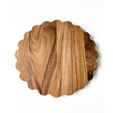 Load image into Gallery viewer, Acacia Scalloped Serving Board, 16"
