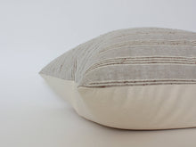Load image into Gallery viewer, Striped Linen-Blend Pillow, Beige, Lumbar
