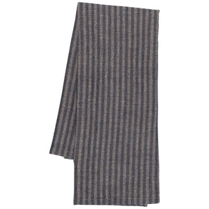 Linen/Cotton Dishtowel, Midnight Stripe