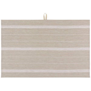 Linen Dish Towel, White Maison Stripe