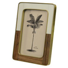 Load image into Gallery viewer, Teak, Resin + Brass Frame, 4&quot; x 6&quot;
