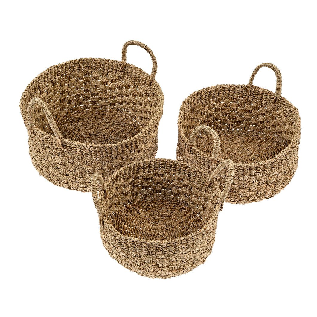 Bimini Round Baskets, Set of 3