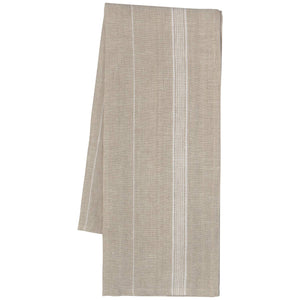 Linen Dish Towel, White Maison Stripe