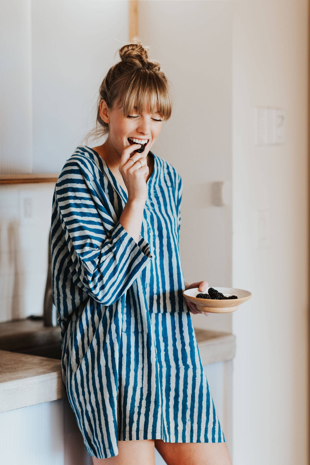 Striped Indigo Dress/Tunique