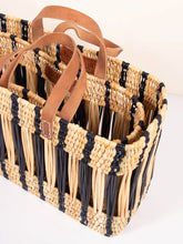 Load image into Gallery viewer, Reed Baskets, Indigo Stripe - Set of Two
