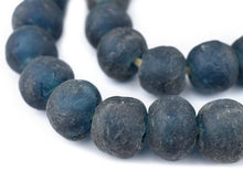 Load image into Gallery viewer, Jumbo Recycled Glass Beads, Deepest Teal
