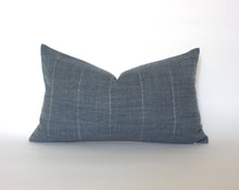 Load image into Gallery viewer, Blue Striped Textured Pillow,  20&quot;
