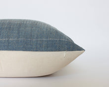 Load image into Gallery viewer, Blue Striped Textured Pillow,  20&quot;
