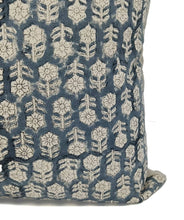 Load image into Gallery viewer, Tulsi Buti Block Print Canvas Pillow Cover, 20&quot;
