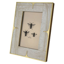 Load image into Gallery viewer, 4" x 6" Pearled Resin and Brass Frame

