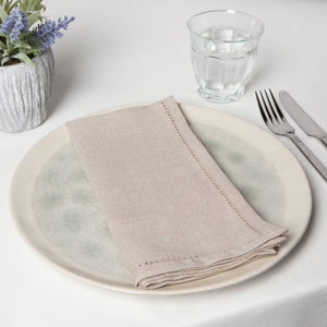 Natural Hemstitch Linen Napkins, Set of 4