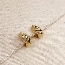 Load image into Gallery viewer, Croissant Clicker Hoop Earrings
