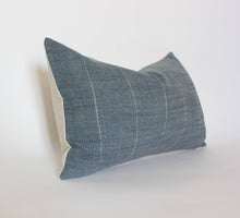 Load image into Gallery viewer, Blue Striped Textured Pillow,  20&quot;
