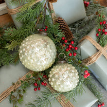 Load image into Gallery viewer, 3&quot; White Hobnail Kugel Ornament
