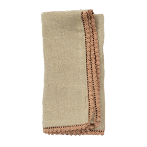 Anika Hand Stitched Linen Napkin, Natural