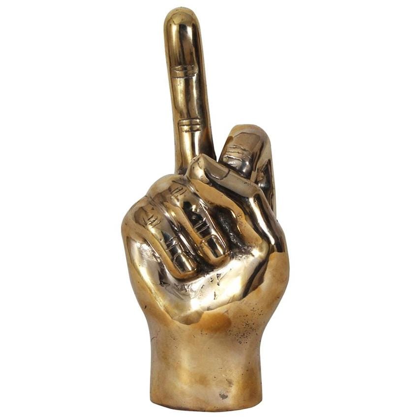 Brass Hand Sculpture - The Finger