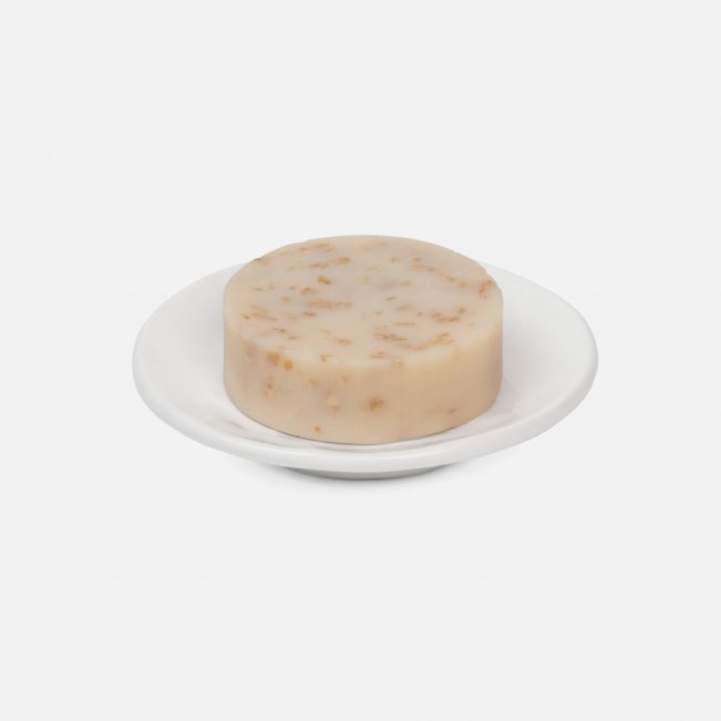 Cordoba Soap Dish, White Burlap
