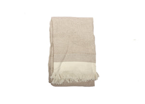 Recycled Cotton Throw, Taupe