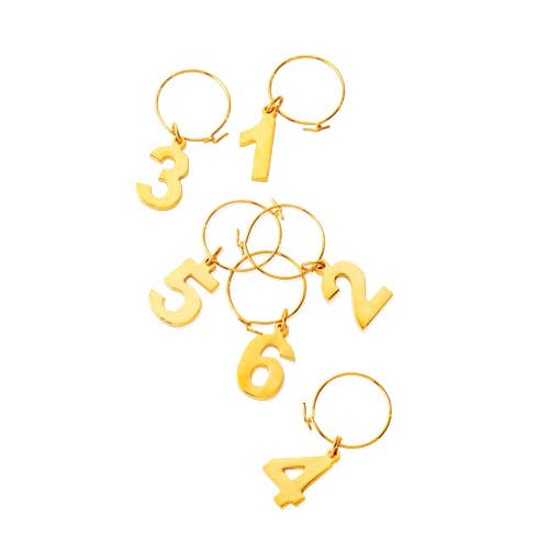 Numbered Wine Charms