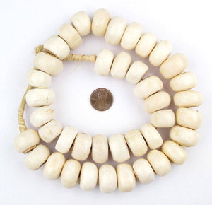 Large White Bone Beads