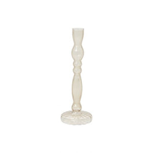 Fluted Small Taper Vase, Smoke