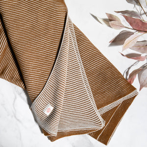Rib-Knit Throw, Copper
