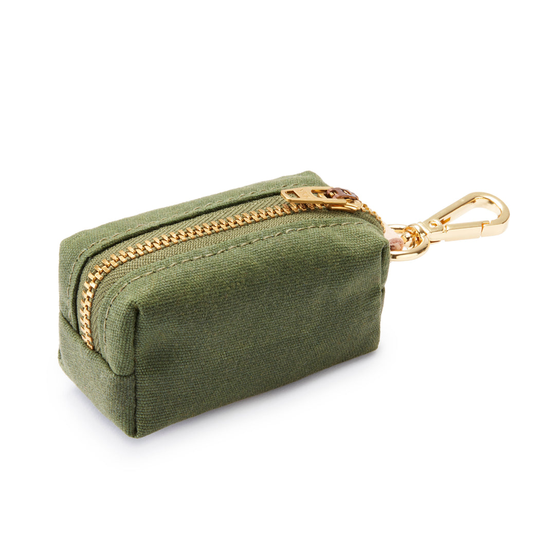 Olive Waxed Canvas Waste Bag Dispenser