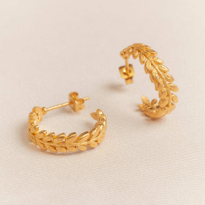 Laurea Hoop Earrings | Jewelry Gold Gift Waterproof