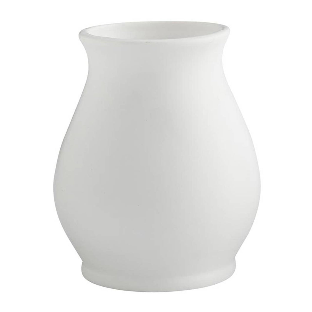 White Ceramic Bloom Vase, Medium