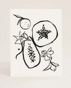 Les Fruits 8" x 10" Art Print in Noir