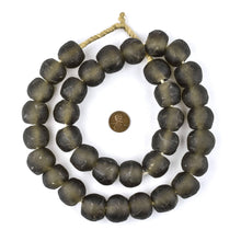 Load image into Gallery viewer, Jumbo Recycled Glass Beads, Graphite Grey
