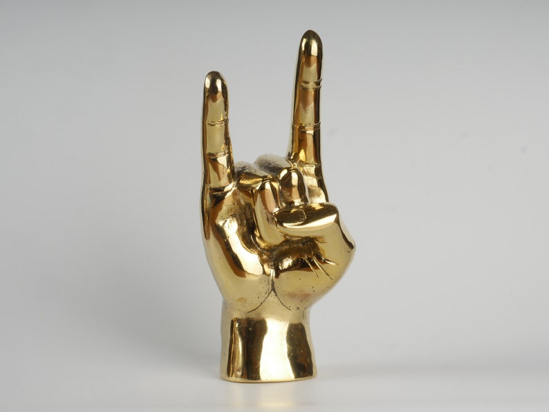 Brass Hand Sculpture - The Devil