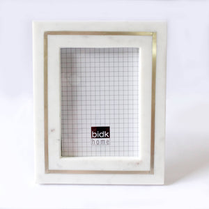 Marble Frame w/ Brass Inlay 4" x 6"